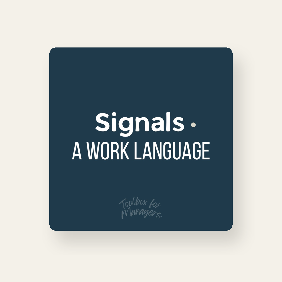 Signals — couverture A Work Language