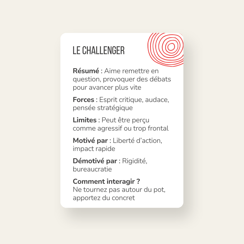 DISCovery Mind — exemple de profil Le Challenger