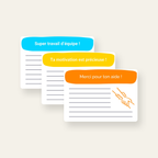 Kudos Cards CNV — variantes de messages